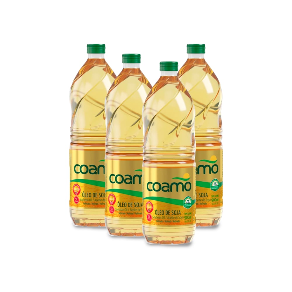 Aceite de soja refinado Coamo (4 x 900 ml) - Imagen 1