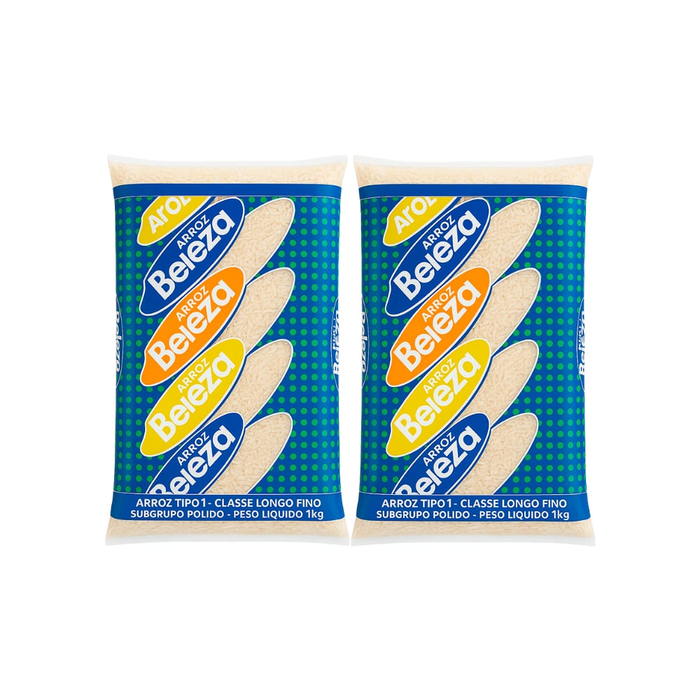 Arroz tipo 2 Beleza (2 x 1 kg / 2.2 lb) - Imagen 1