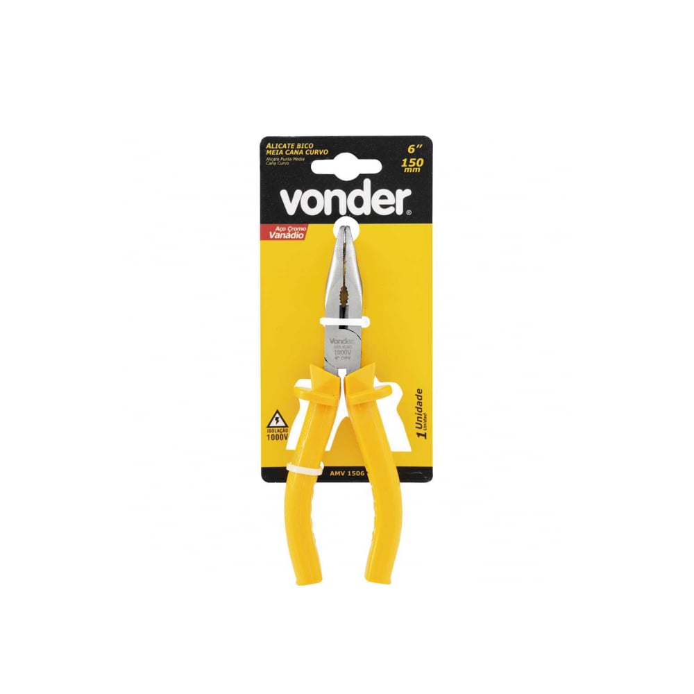Alicate de media punta curva 6" Vonder - Imagen 1
