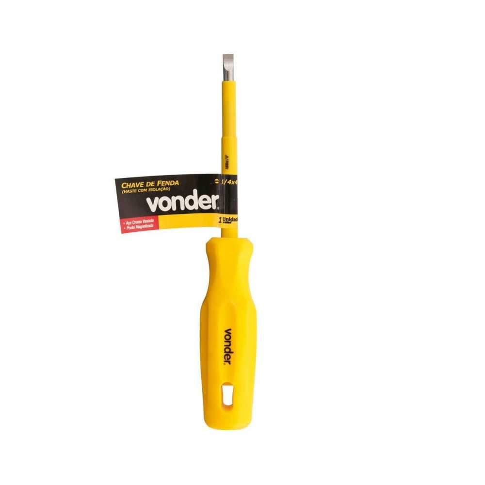 Destornillador de paleta 3/16" x 6" con varilla aislada Vonder - Imagen 1
