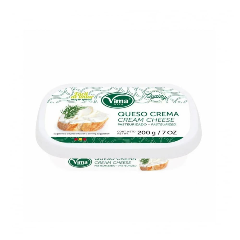 Queso crema pasteurizado Vima Foods (200 g / 7 oz) - Imagen 1