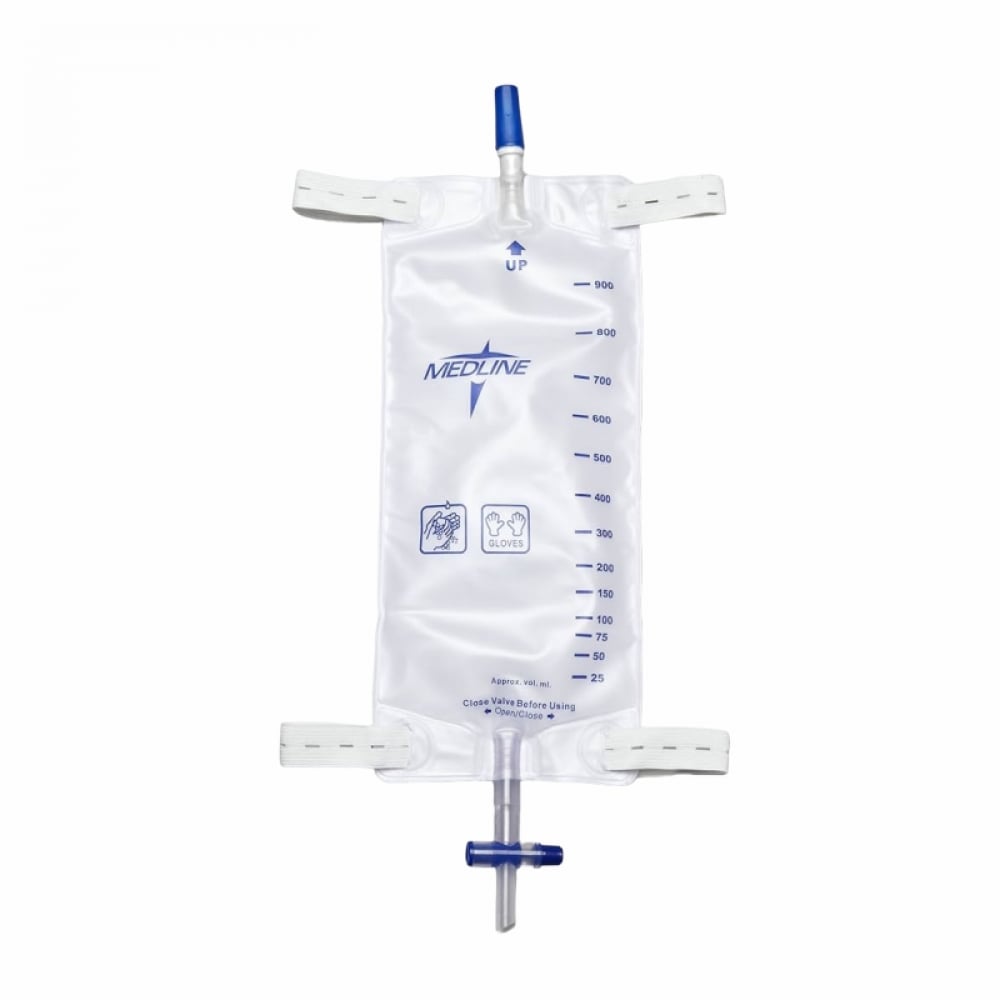 Bolsa colectora de orina con tela en la parte posterior para la pierna L 900 ml / 32 oz - Imagen 1