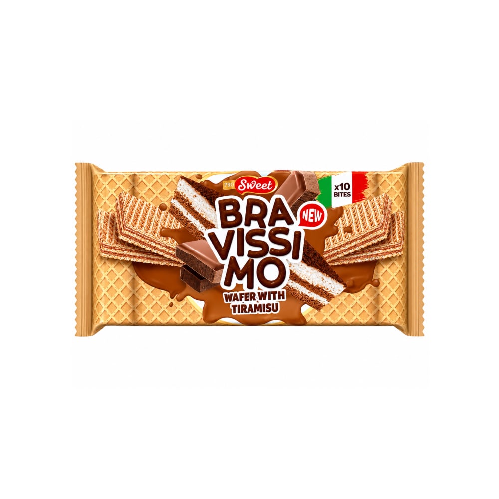 Oblea con tiramisú Bravissimo Pro Sweet (50 g / 1.76 oz) - Imagen 1