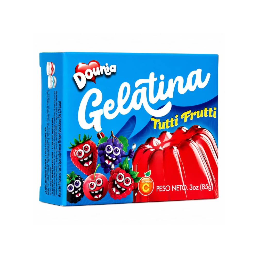 Gelatina con sabor a tutti frutti Dounia (85 g / 3 oz) - Imagen 1