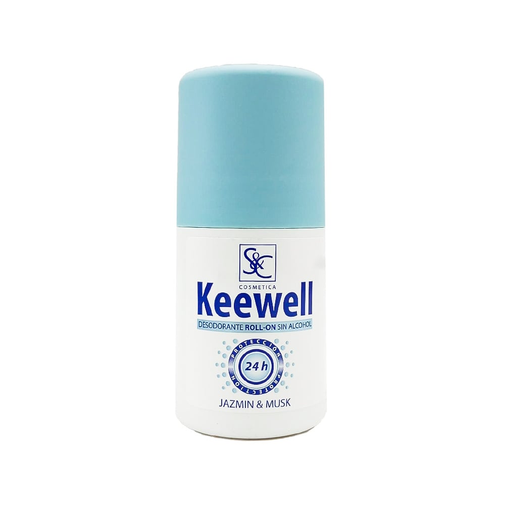 Desodorante roll-on sin alcohol jazmín y almizcle Keewell (90 ml) - Imagen 1