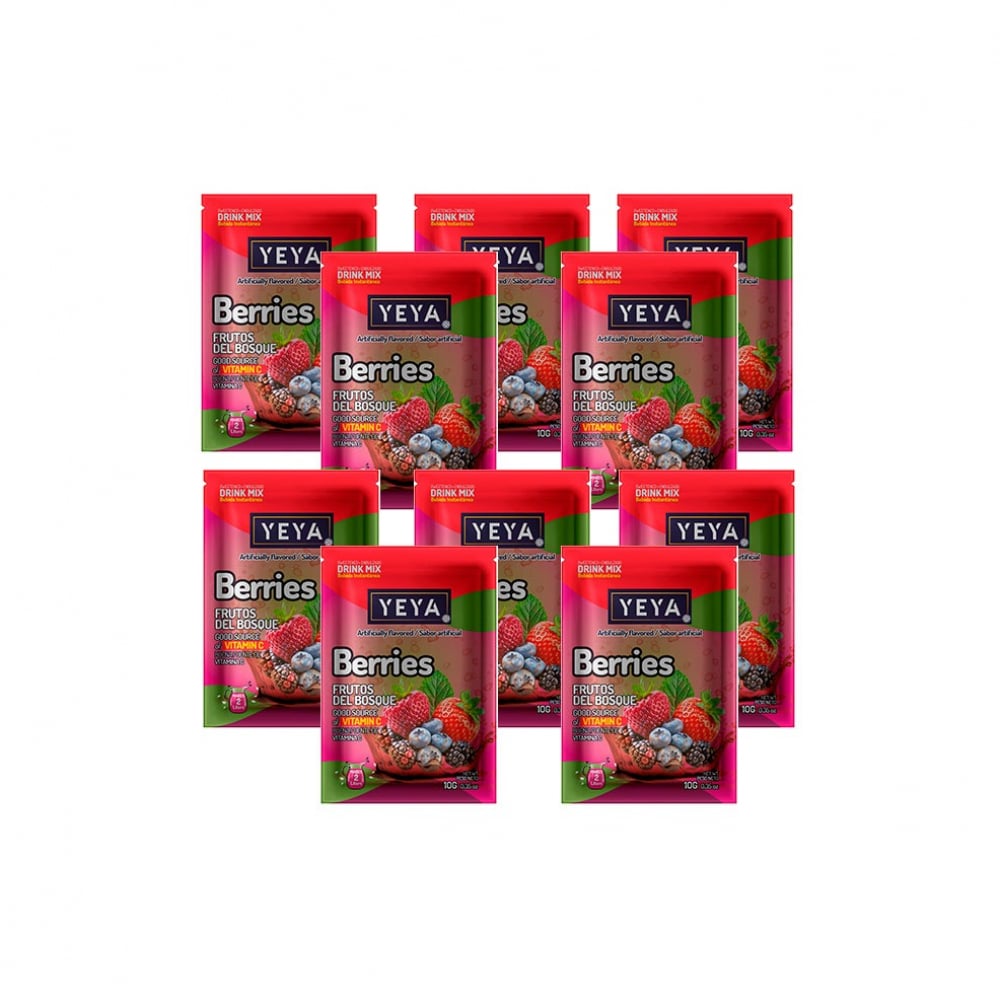 Refresco instantáneo sabor frutos del bosque YEYA (10 x 10 g) - Imagen 1