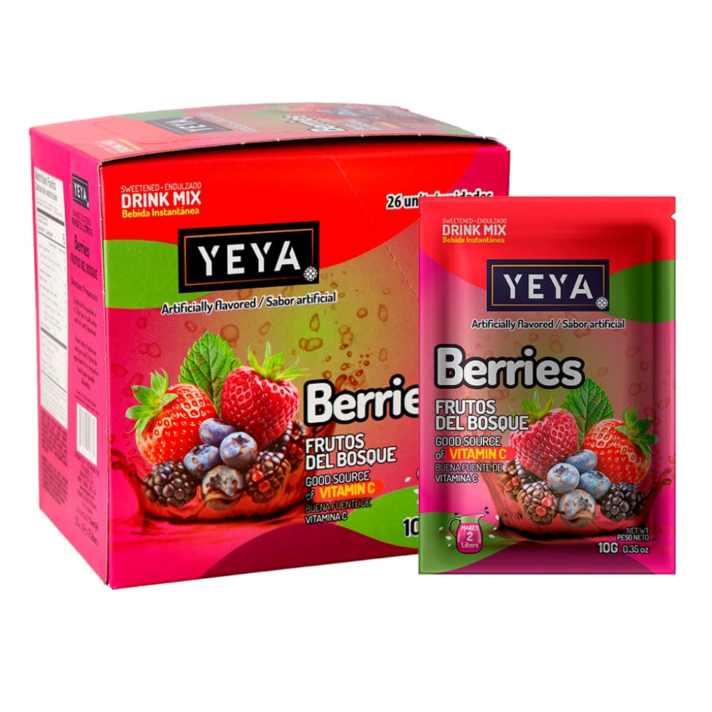 Refresco instantáneo sabor frutos del bosque YEYA (26 x 10 g) - Imagen 1