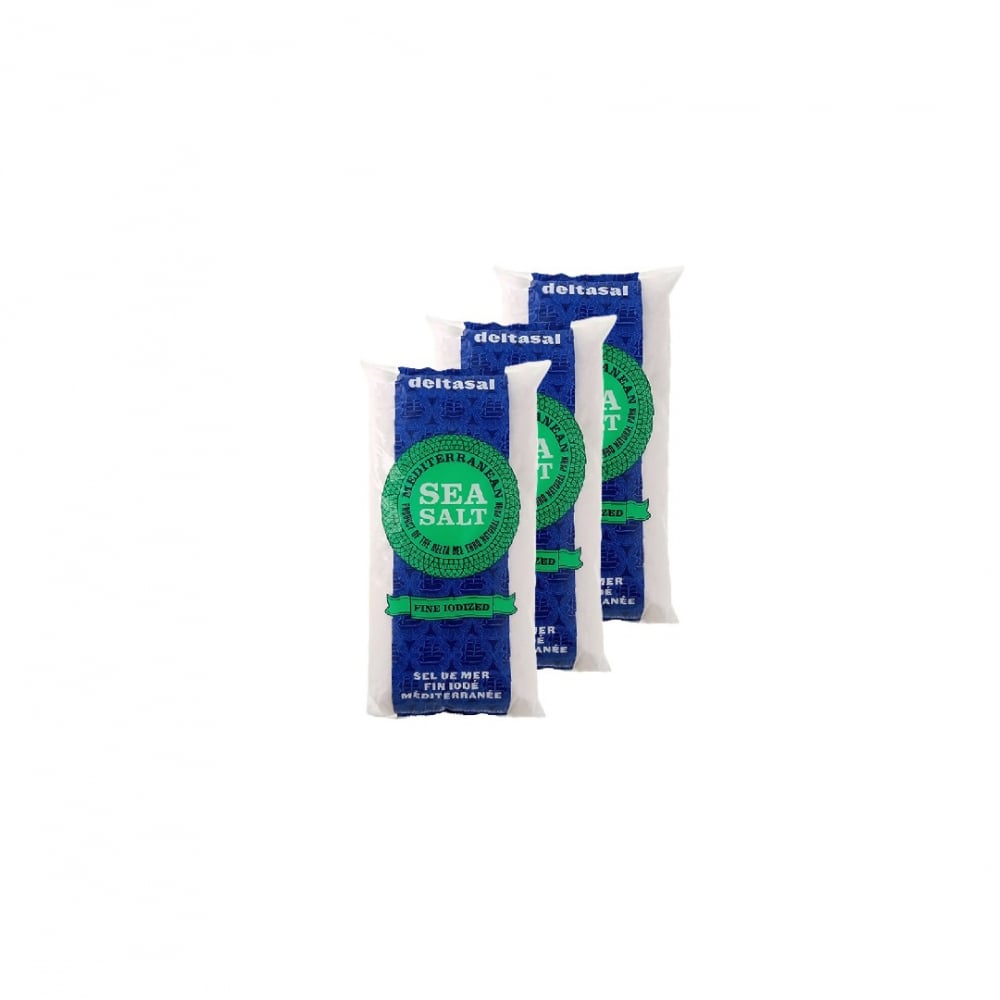 Sal fina marina yodada (3 x 1 kg / 2.2 lb) - Imagen 1