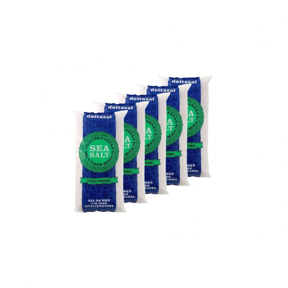 Sal fina marina yodada (5 x 1 kg / 2.2 lb) - Imagen 1