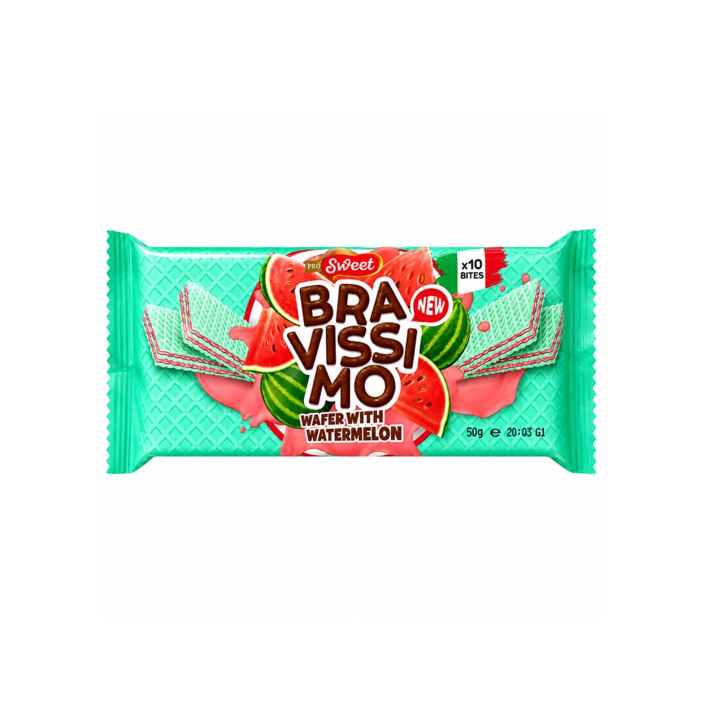Oblea con sandía Bravissimo Pro Sweet (50 g / 1.76 oz) - Imagen 1