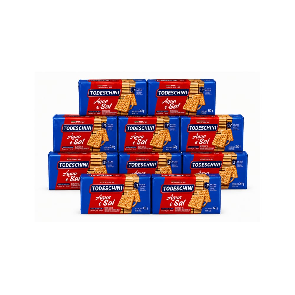 Galletas agua y sal Todeschini (10 x 360 g / 12 oz) - Imagen 1