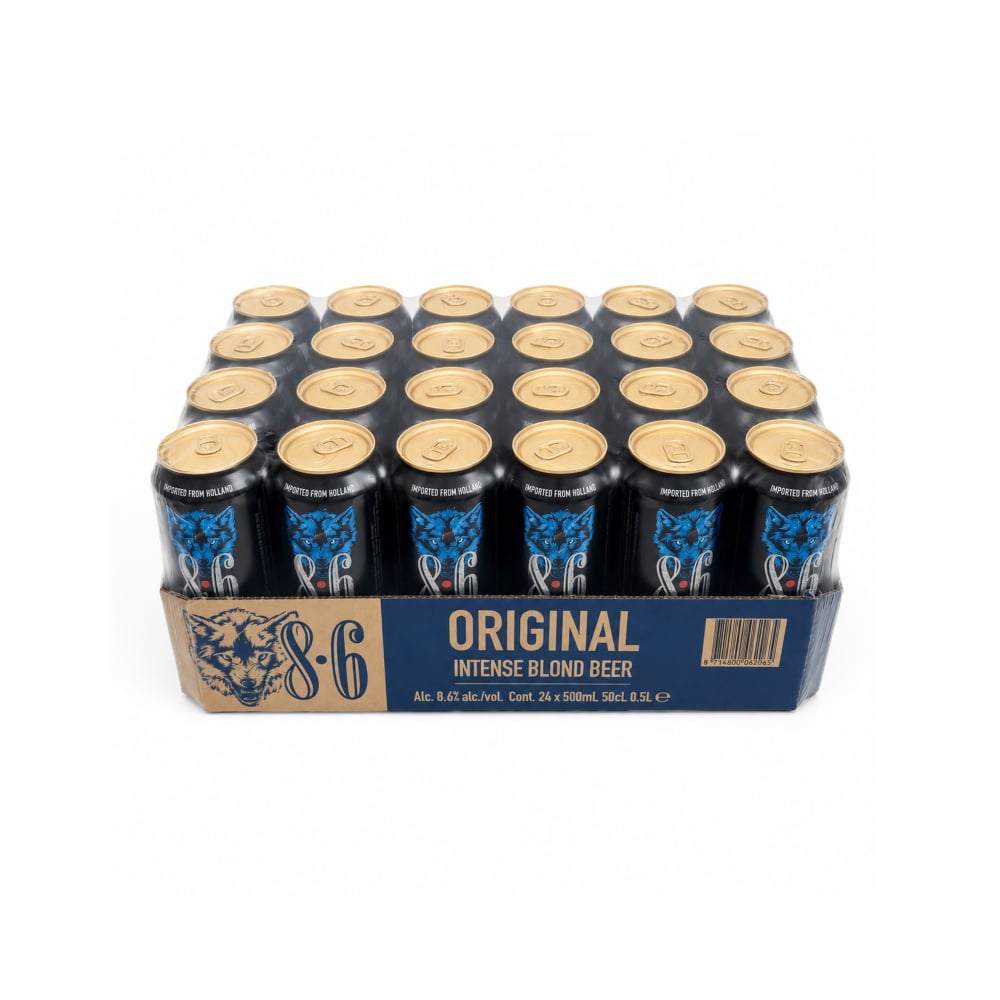 Cerveza rubia intensa original 8.6 (24 x 500 ml) - Imagen 1