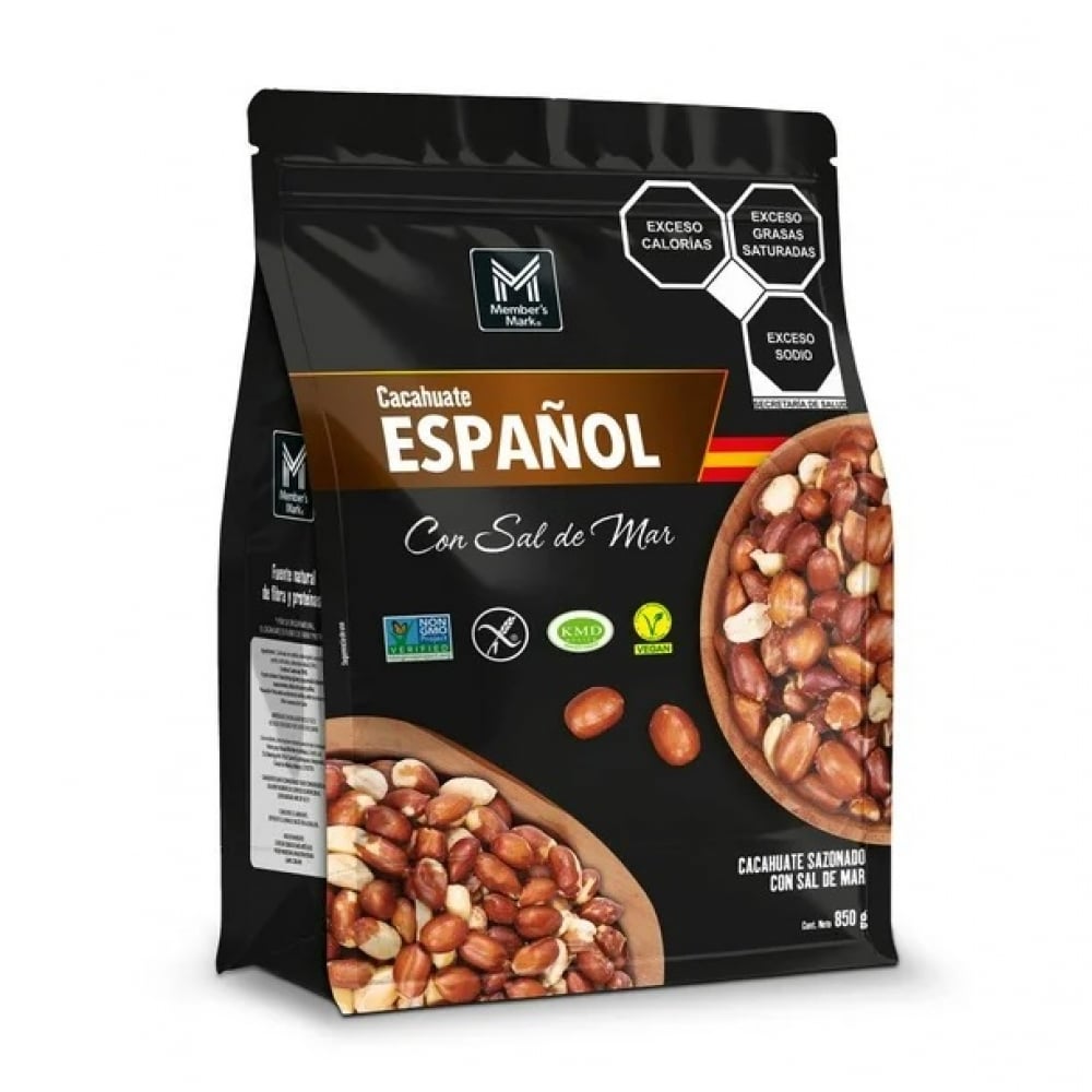 Cacahuate español sazonado con sal del mar Member's Mark (850 g / 1.87 lb) - Imagen 1
