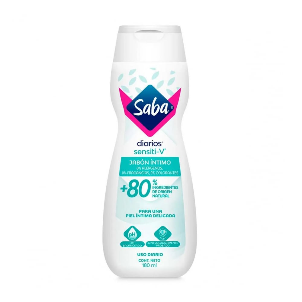 Jabón íntimo sensiti-V Saba Diarios (180 ml) - Imagen 1