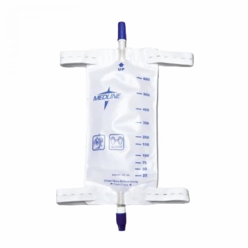 Bolsa colectora de orina con tela en la parte posterior para la pierna 600 ml / 20 oz Medline - Imagen 1