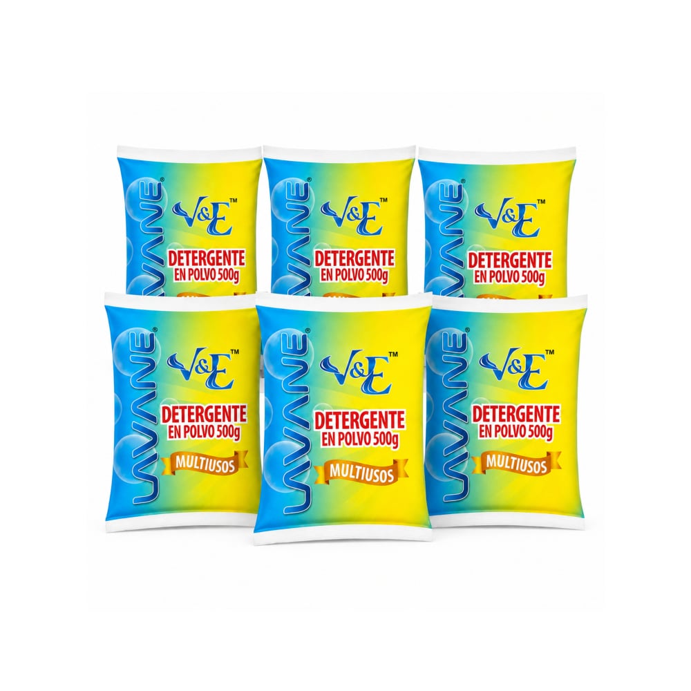 Detergente en polvo multiuso con aroma floral Lavane (6 x 500 g / 1.1 lb) - Imagen 1