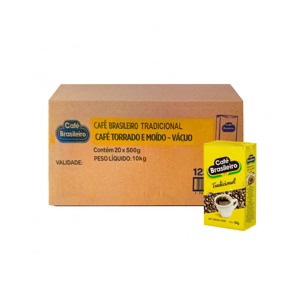 Café tradicional Brasileiro (20 x 500 g / 1.1 lb) - Imagen 1