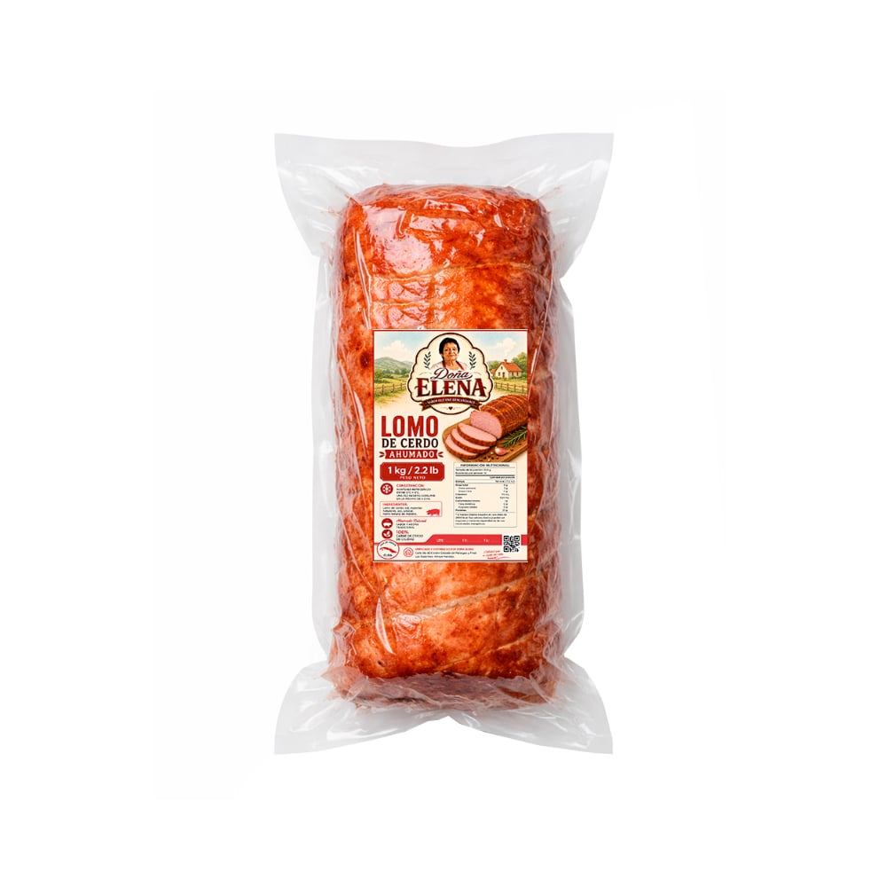 Lomo de cerdo ahumado Doña Elena (1 kg / 2.2 lb) - Imagen 1