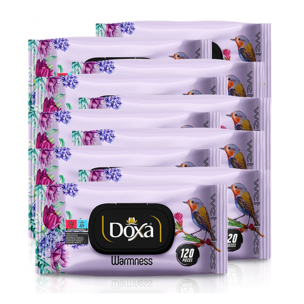 Toallitas húmedas con aroma cálido Doxa (10 x 120 U) - Imagen 1