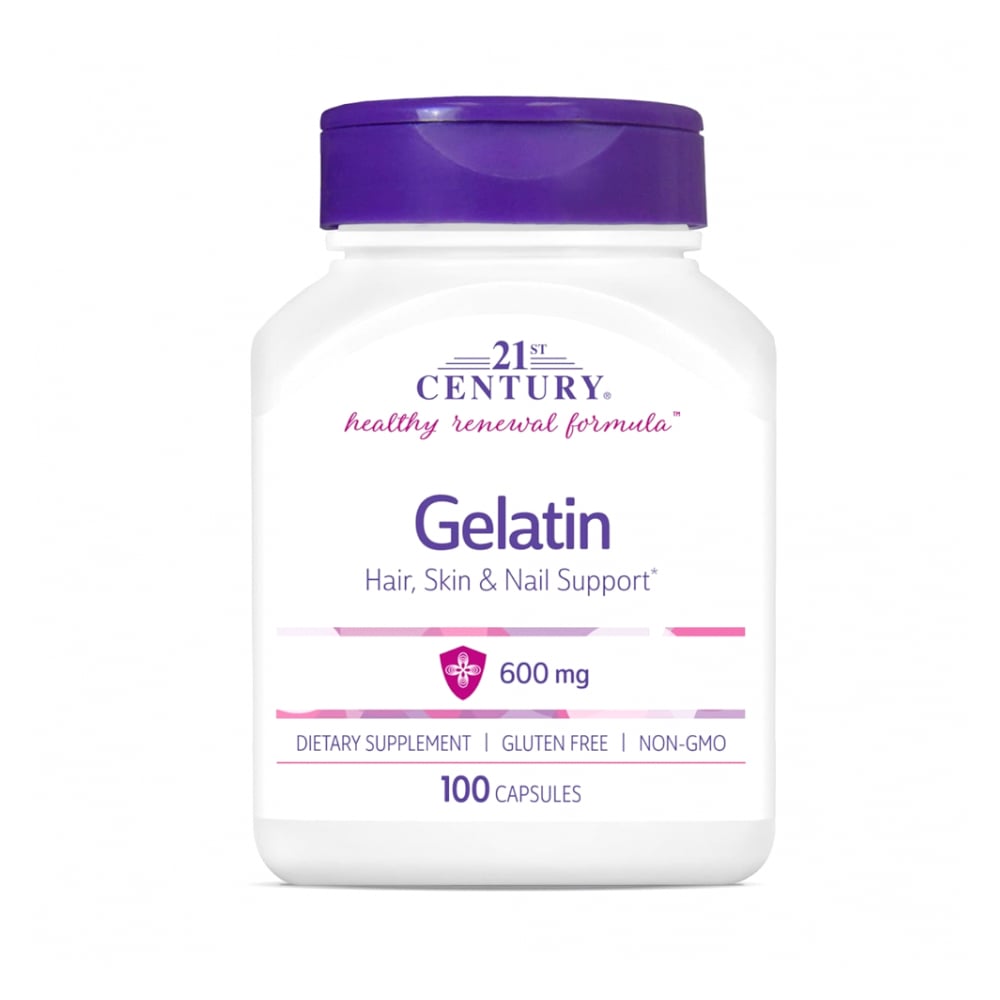 Gelatina 600 mg 21st Century (100 cápsulas) - Imagen 1