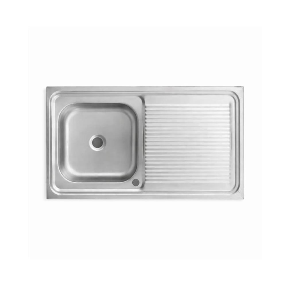 Fregadero de acero inoxidable 100 cm × 50 cm con escurridor Estone BR26-BR80 - Imagen 1