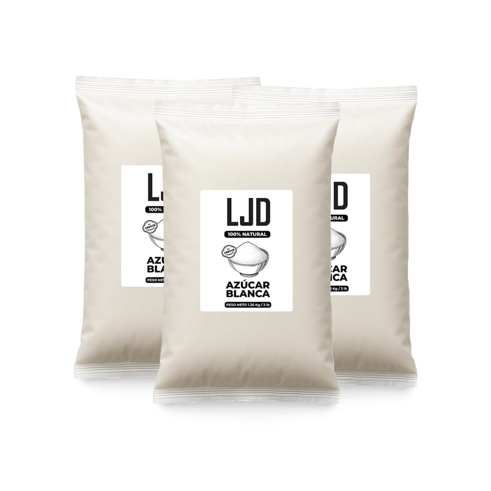 Azúcar blanca LJD (3 x 1.36 kg / 3 lb) - Imagen 1