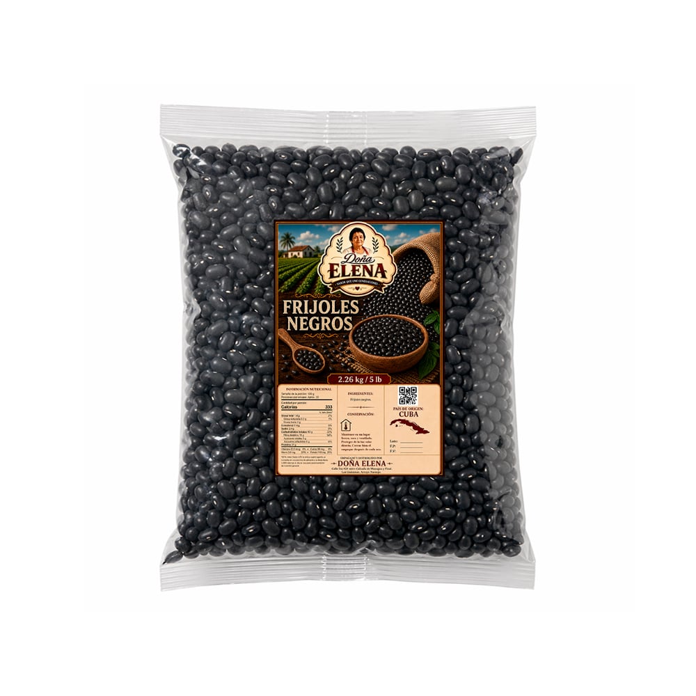 Frijoles negros Doña Elena (2.26 kg / 5 lb) - Imagen 1