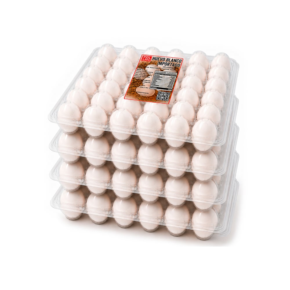 Huevo blanco importado PDL LMC (4 x 30 U) - Imagen 1
