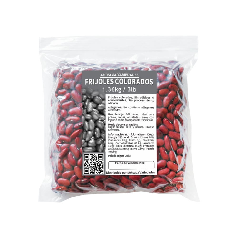 Frijoles colorados Arteaga Variedades (1.36 kg / 3 lb) - Imagen 1