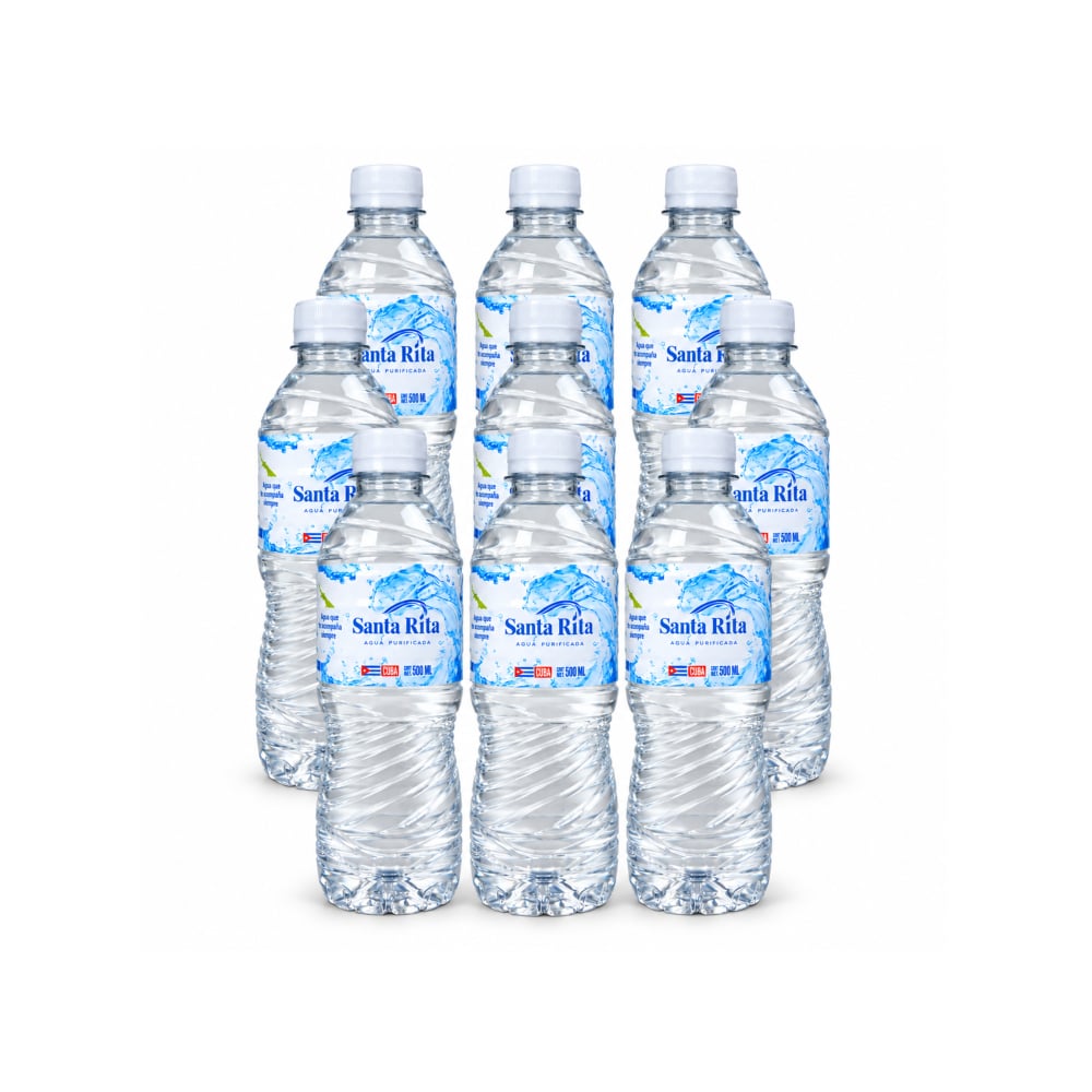 Agua purificada Santa Rita (9 x 500 ml) - Imagen 1