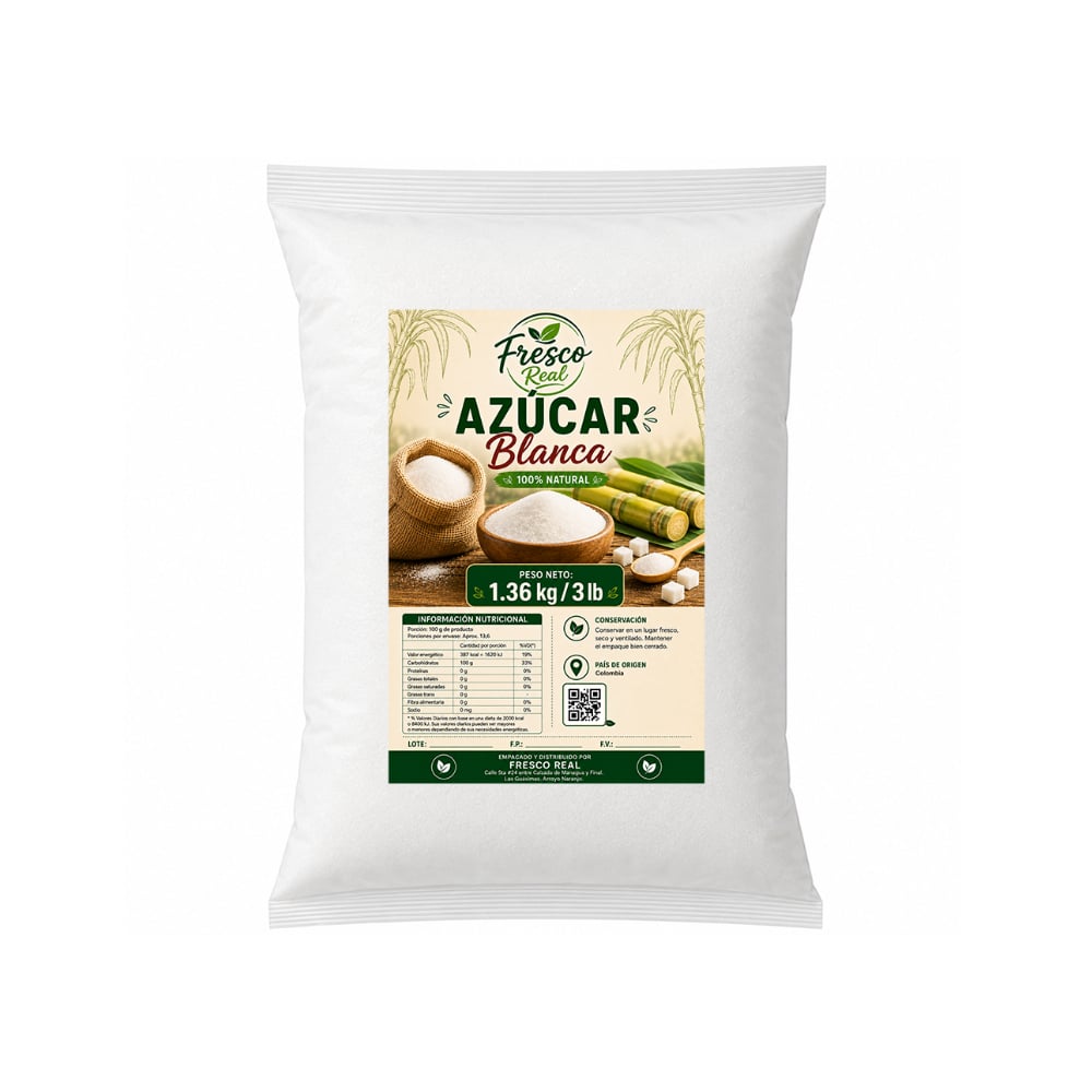Azúcar blanca Fresco Real (1.36 kg / 3 lb) - Imagen 1