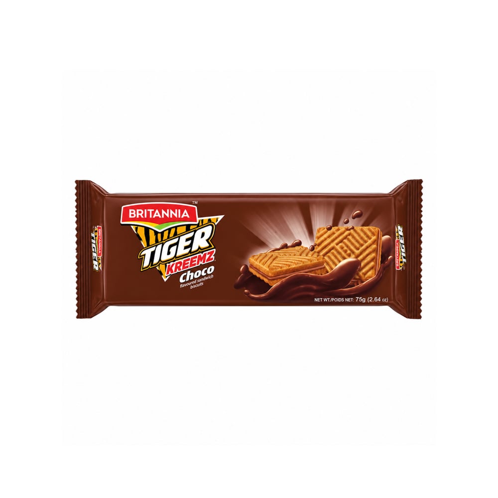 Galletas sándwich con crema sabor chocolate Britannia Tiger (75 g / 2.64 oz) - Imagen 1
