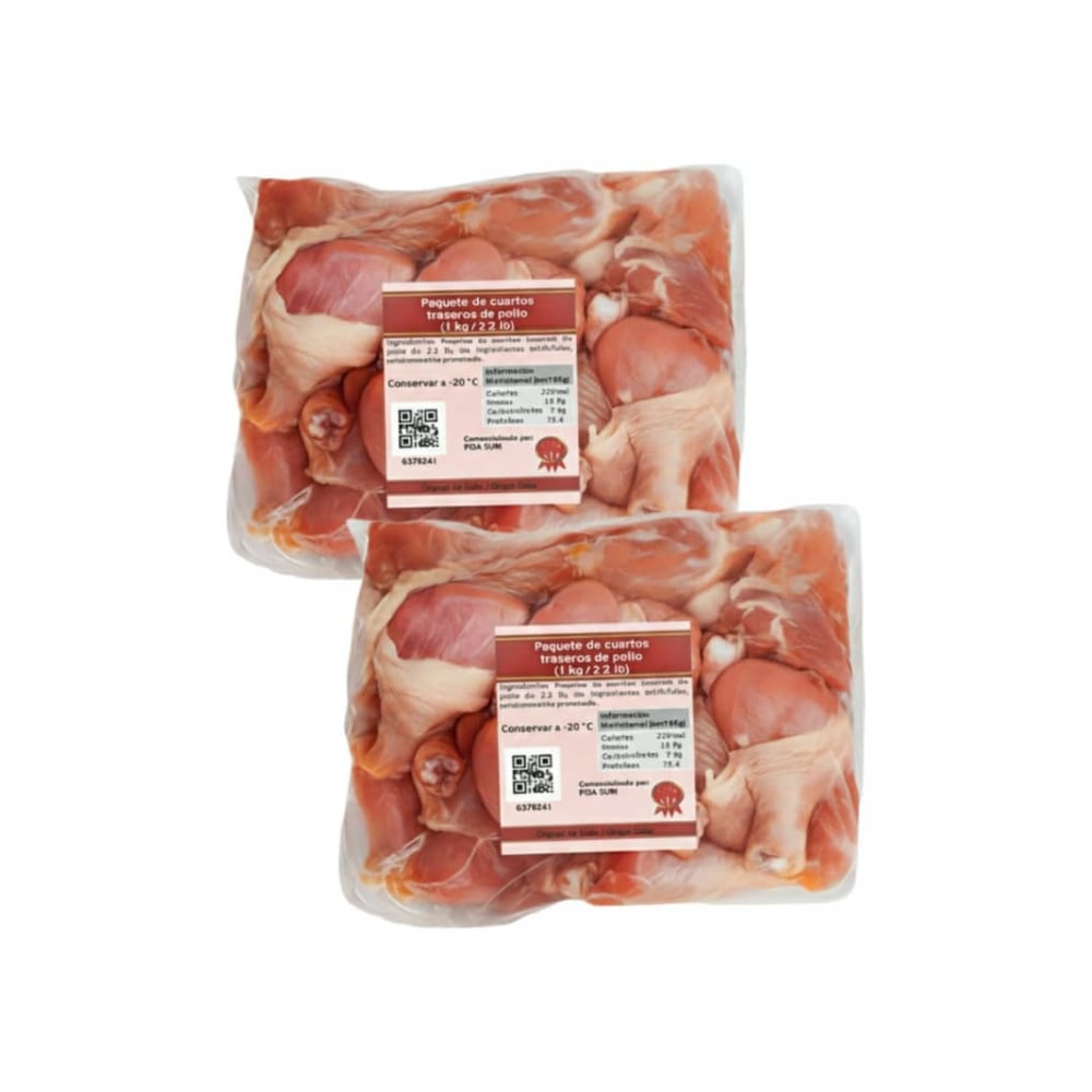 Cuartos traseros de pollo 1 kg x2 - Imagen 1