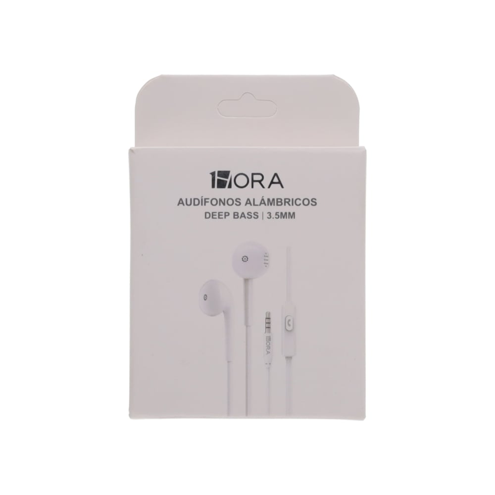 Audífonos alámbricos cable 3.5mm 1Hora AUT117 - Imagen 1