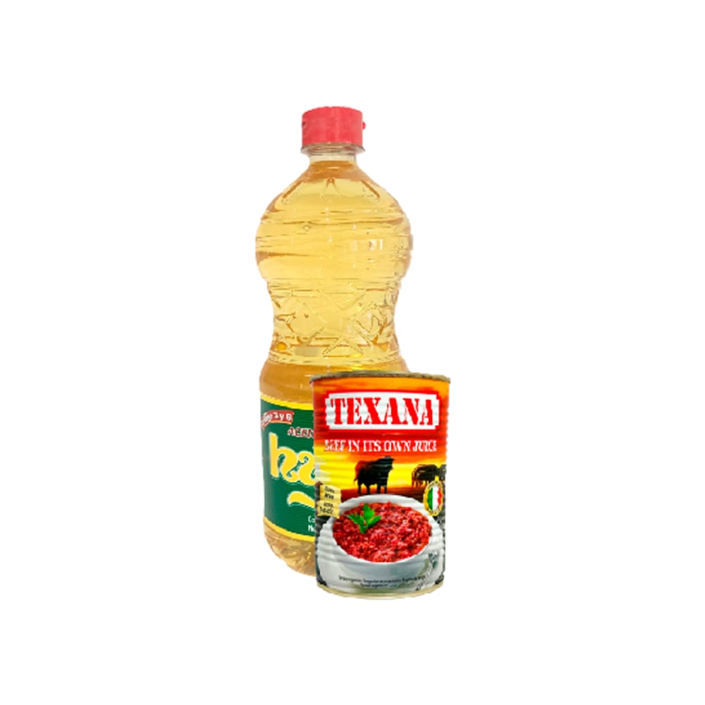 Aceite de soya puro Hysa (1 L) + Carne de res en su jugo Texana (400 g / 14.10 oz) - Imagen 1