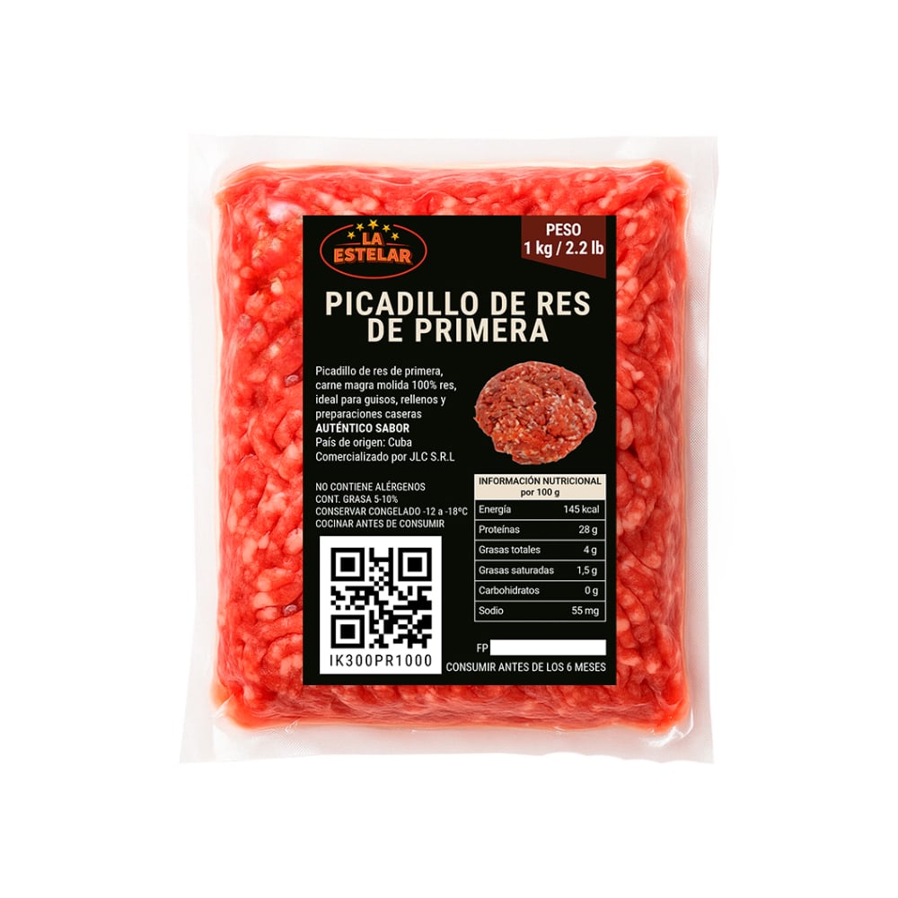Picadillo de res de primera La Estelar (1 kg / 2.2 lb) - Imagen 1