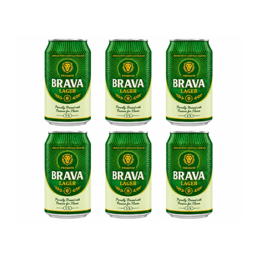 Cerveza premium Brava (6 x 330 ml / 11.2 fl oz) - Imagen 1