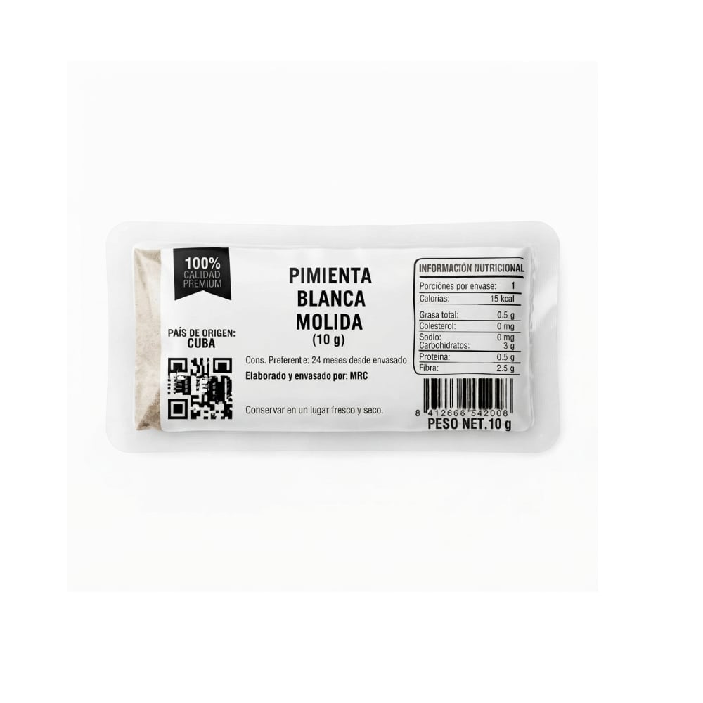 Pimienta Blanca Molida MRC (10 g) - Imagen 1