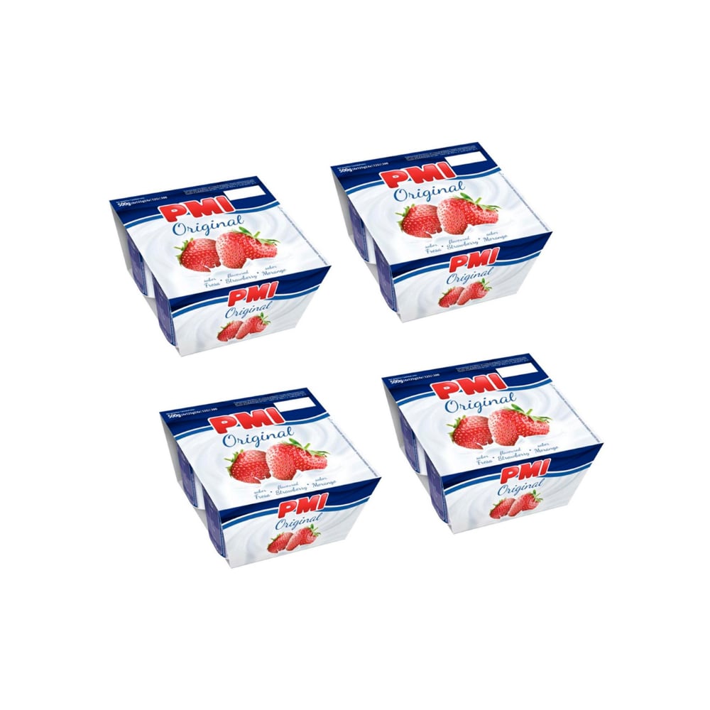 Yogurt sabor fresa Original PMI (16 x 120 g / 4.23 oz) - Imagen 1