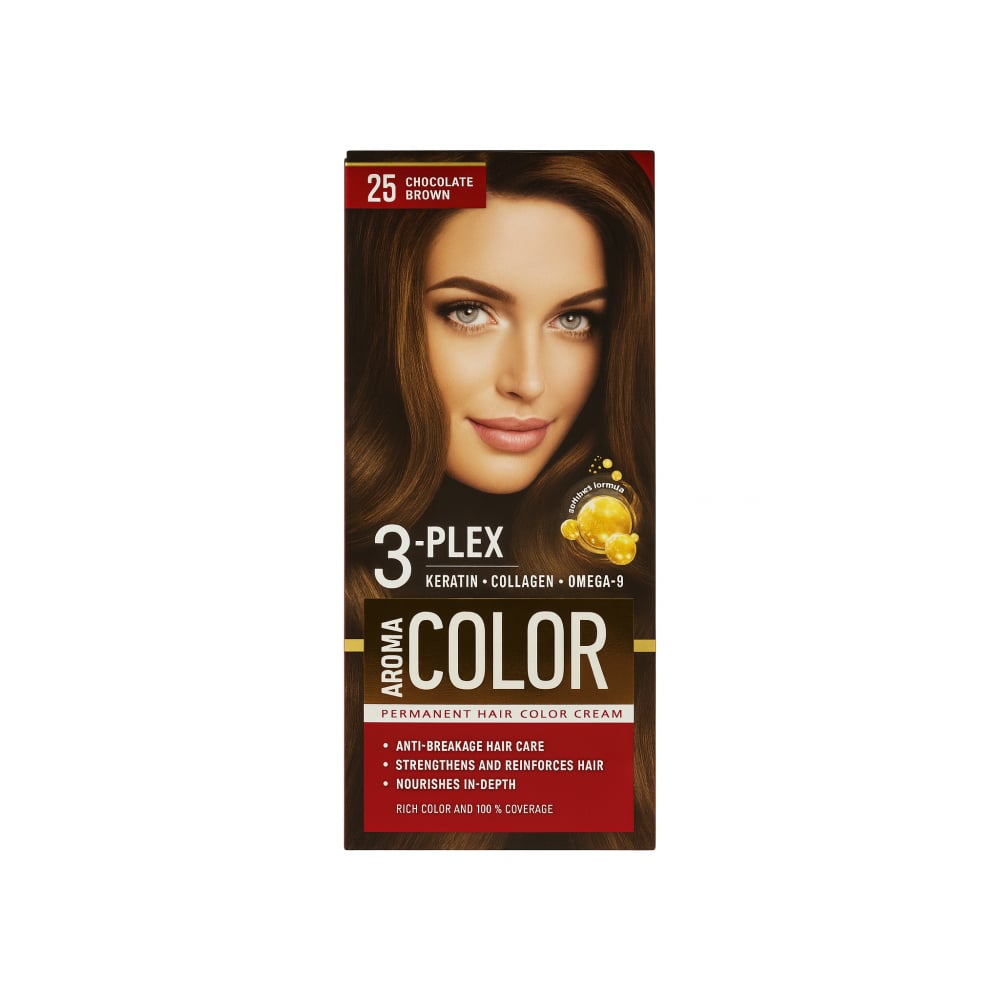 Tinte en crema para el cabello No. 25 Marrón Chocolate Aroma Color - Imagen 1