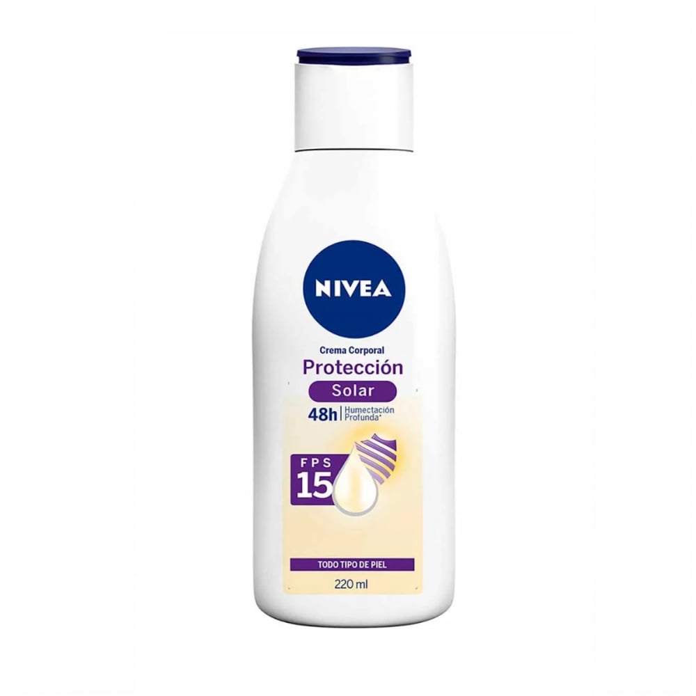 Crema corporal humectante con protección solar FPS15 Nivea (220 ml) - Imagen 1