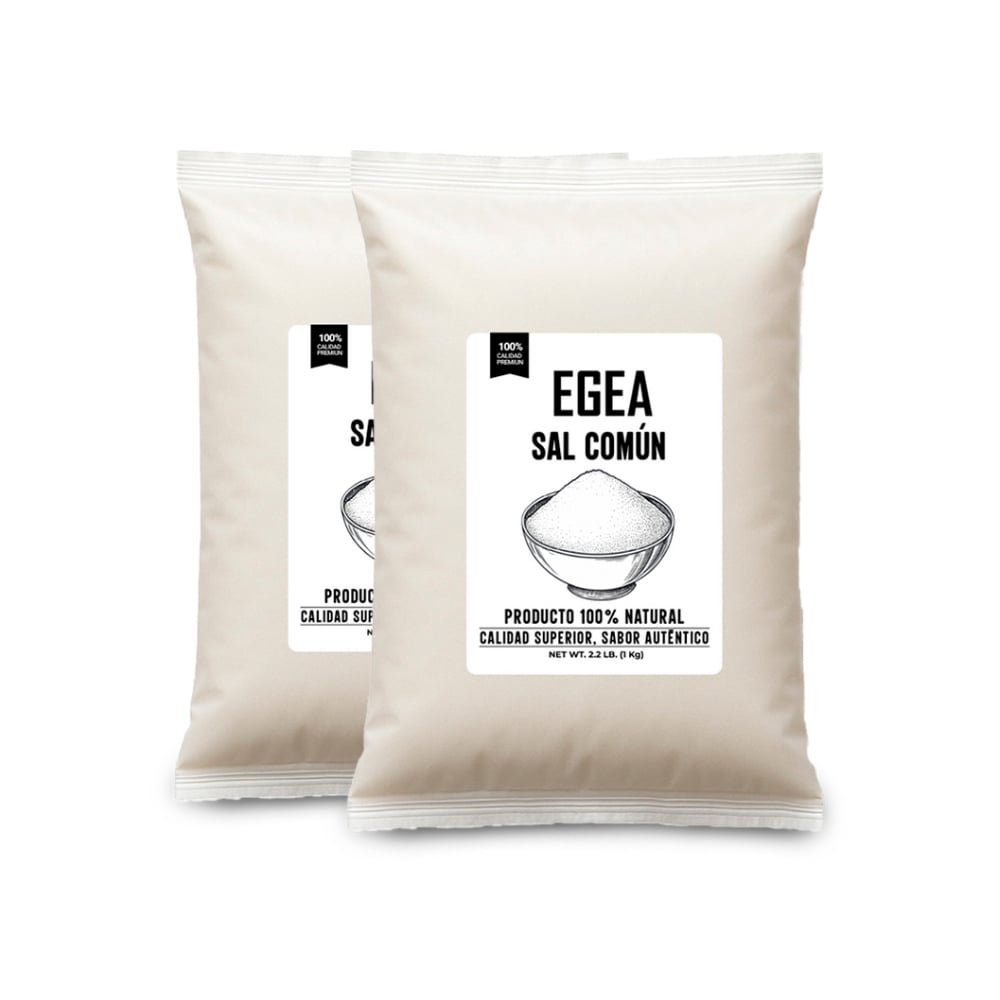Sal común EGEA (2 x 1 kg / 2.2 lb) - Imagen 1