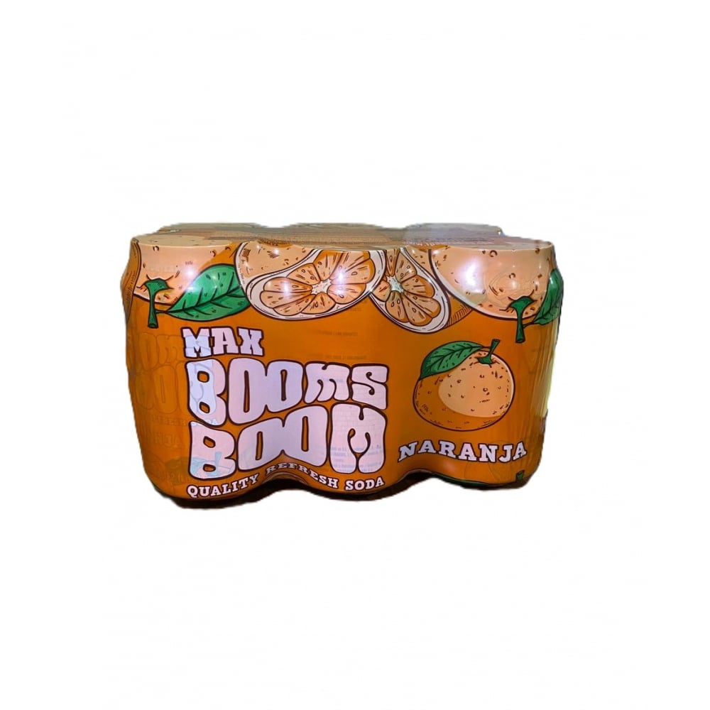 Refresco gaseado de naranja Max Booms Boom (6 x 330 ml) - Imagen 1