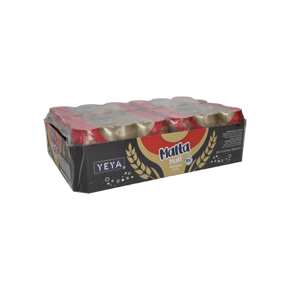 Malta oscura YEYA (24 x 330 ml) - Imagen 1