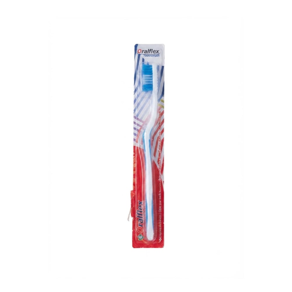 Cepillo de dientes azul de cerda dura Oralflex FST-15 - Imagen 1