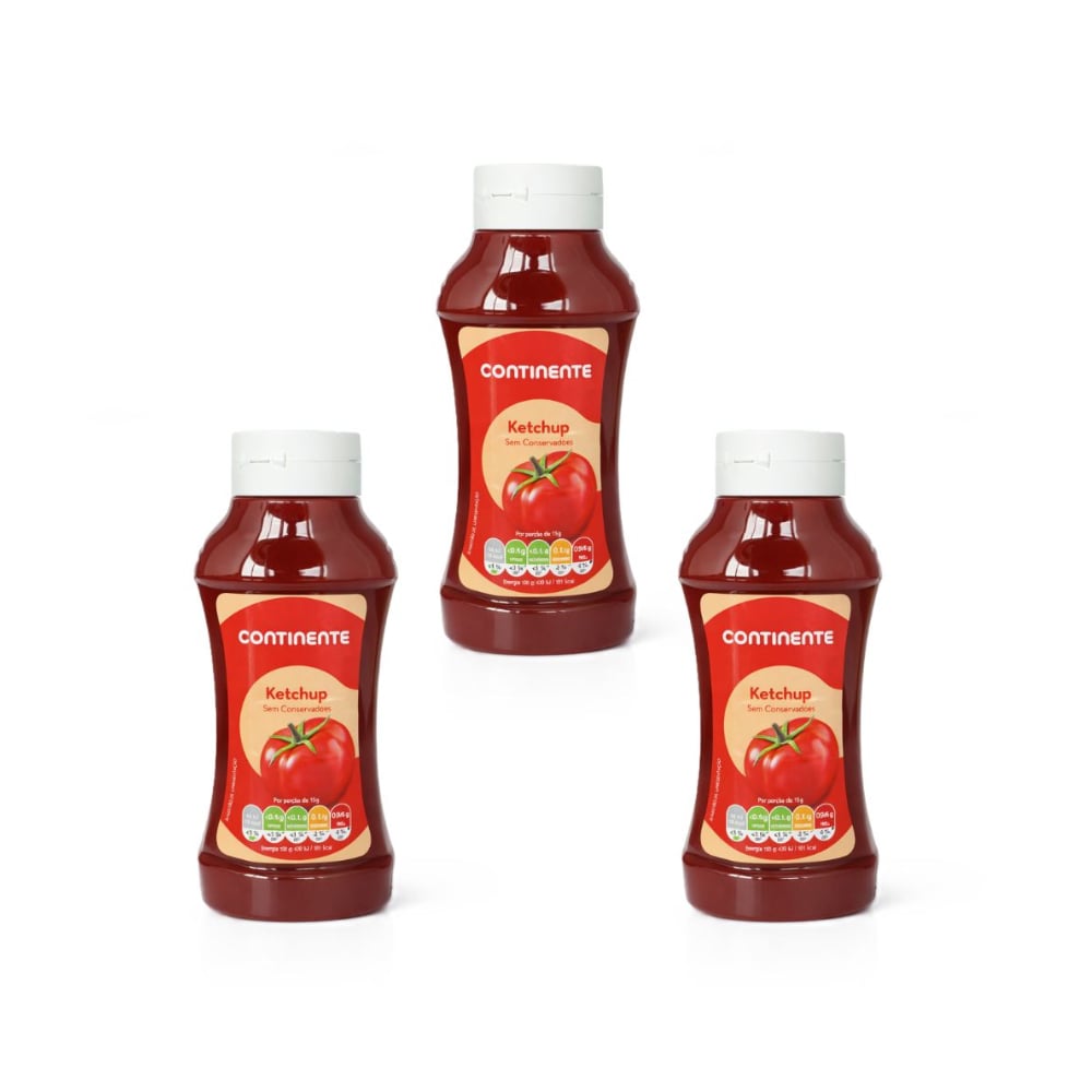 Pack Ahorro Ketchup natural sin conservantes Continente (3 x 340 g) - Imagen 1