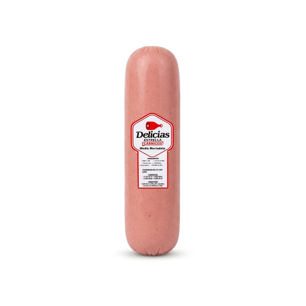 Media mortadela Delicias Estrella (620 g / 1.36 lb) - Imagen 1