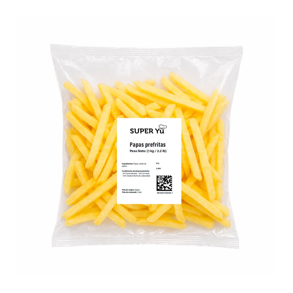 Papas prefritas Super Yu (1 kg / 2.2 lb) - Imagen 1
