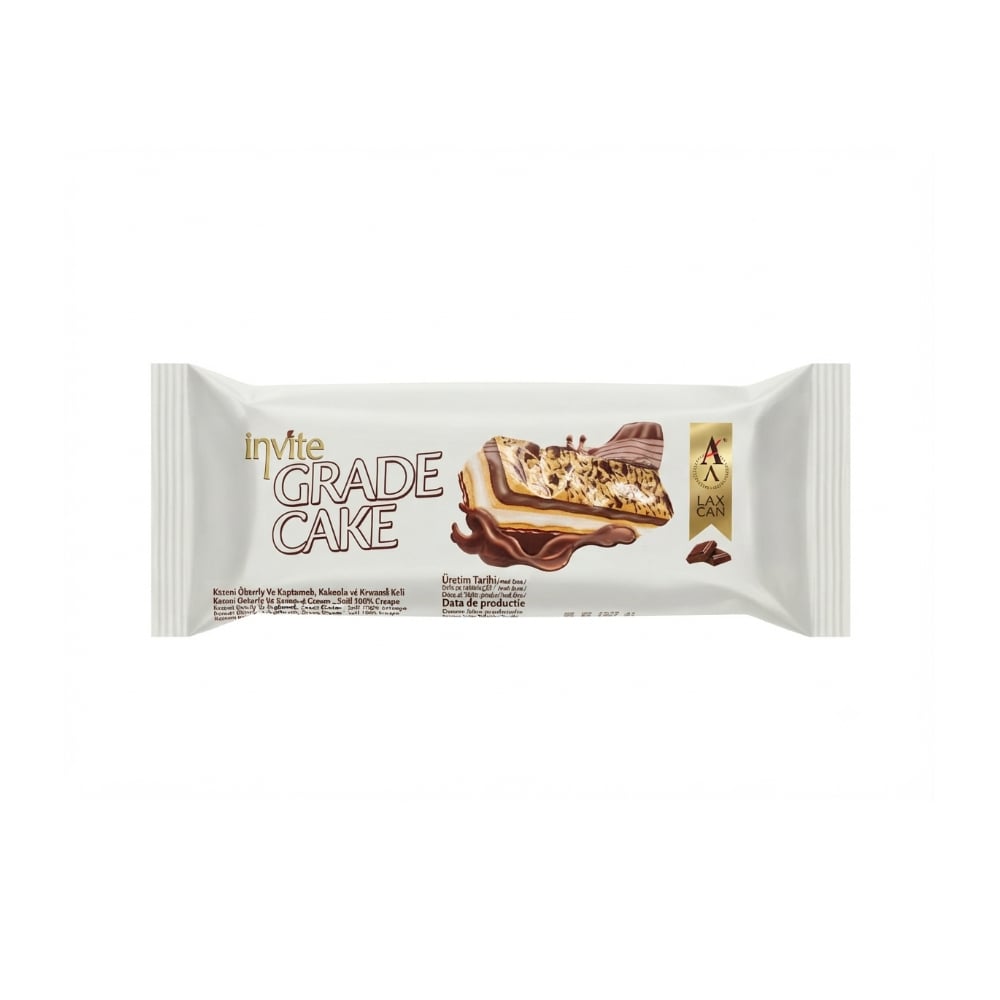 Pastel de doble crema cacao y leche decorado con cacao Grade Cake Invite Simsek (50 g / 1.76 oz) - Imagen 1