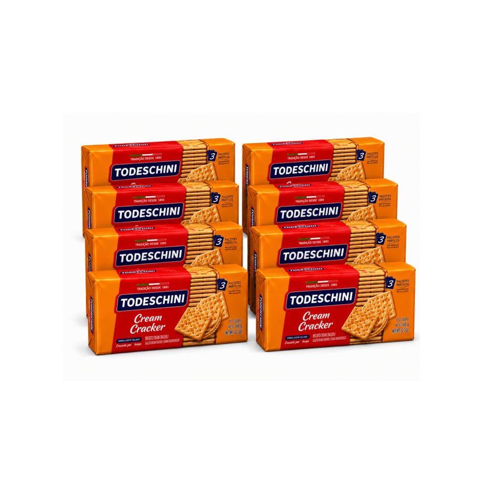 Galletas cream cracker Todeschini (8 x 360 g / 12.7 oz) - Imagen 1